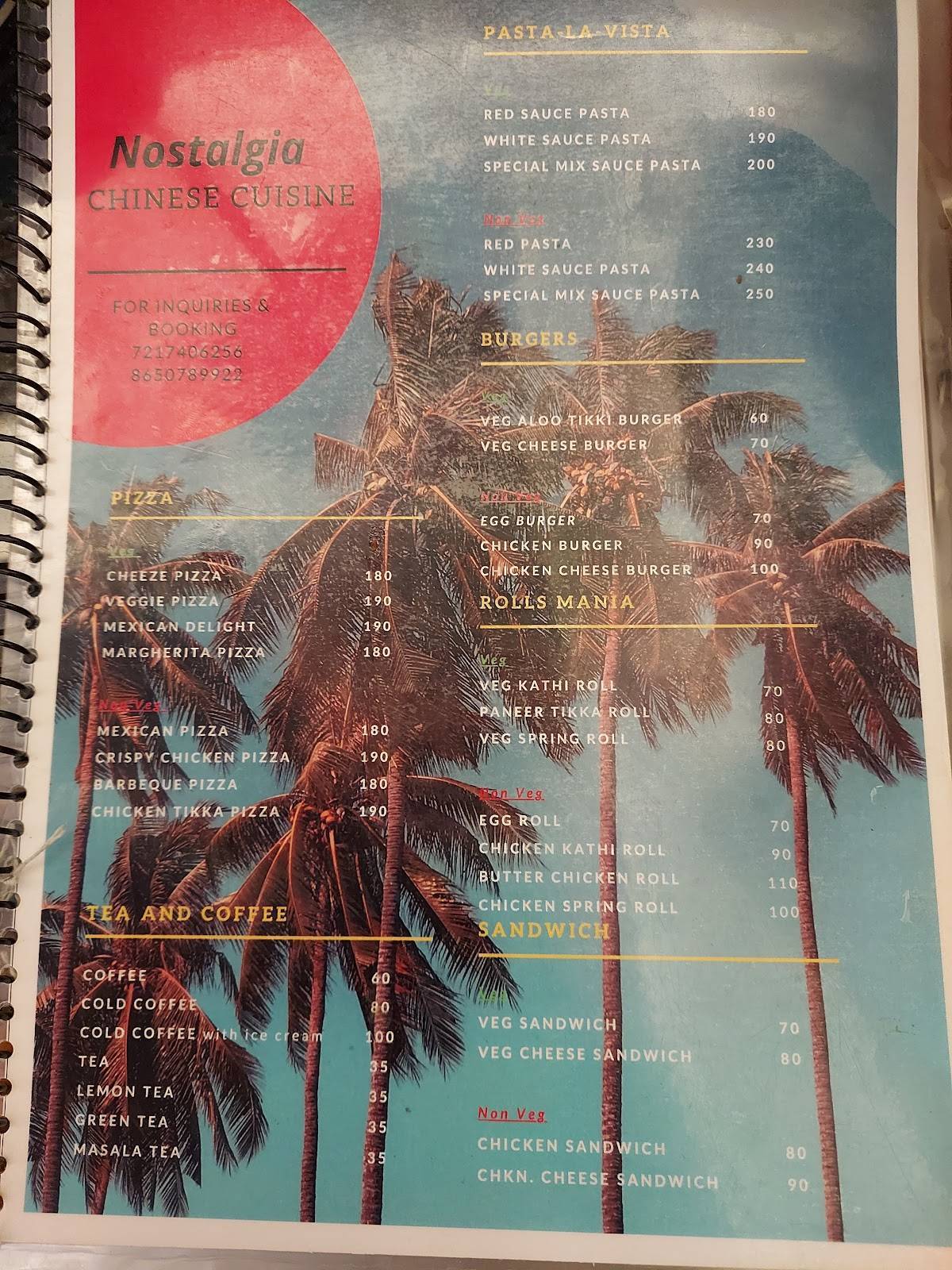 Nostalgia menu