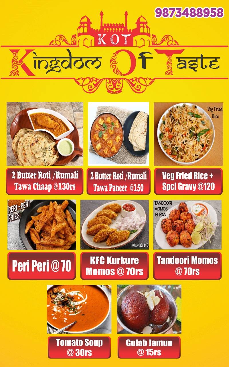 ORIGINAL KINGDOM OF TASTE menu