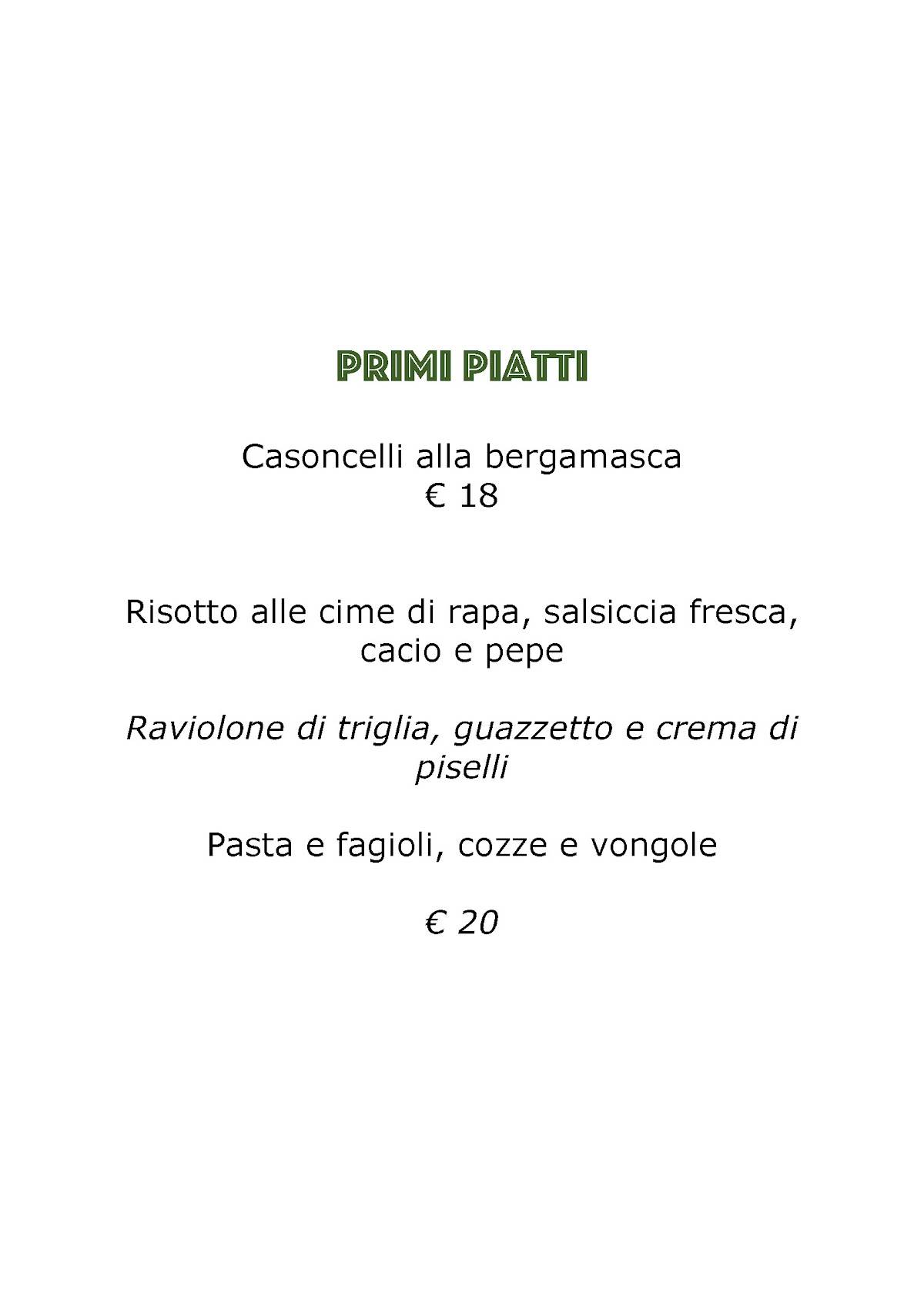 Menu di Ol-fà Pasticceria Caffè Ristorante 