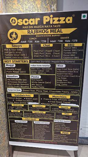 Oscar Pizza menu