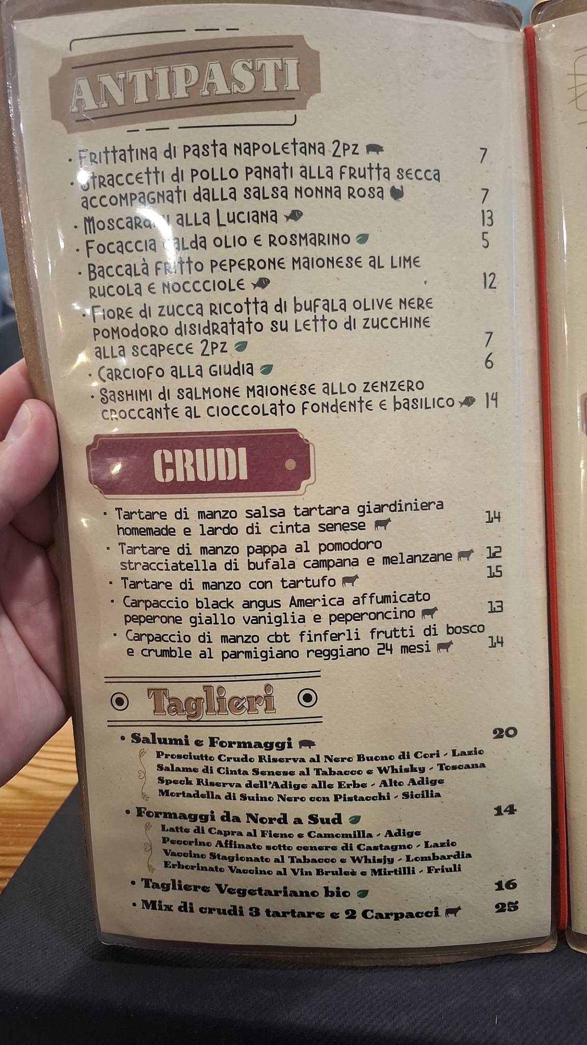 Menu di Osteria Nonna Rosa 