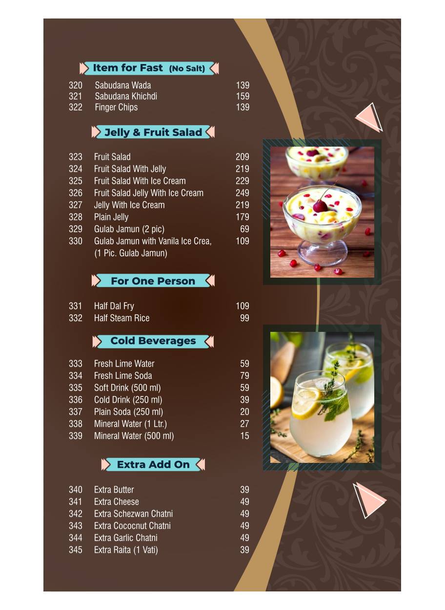 Parivar Veg Restaurant Best family Restaurant menu
