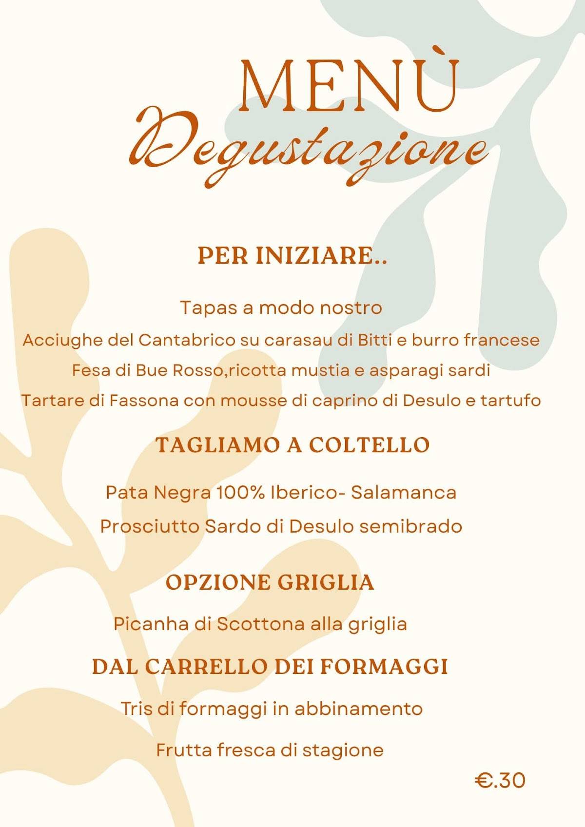 Menu di Pata Negra "La Jamoneria" 