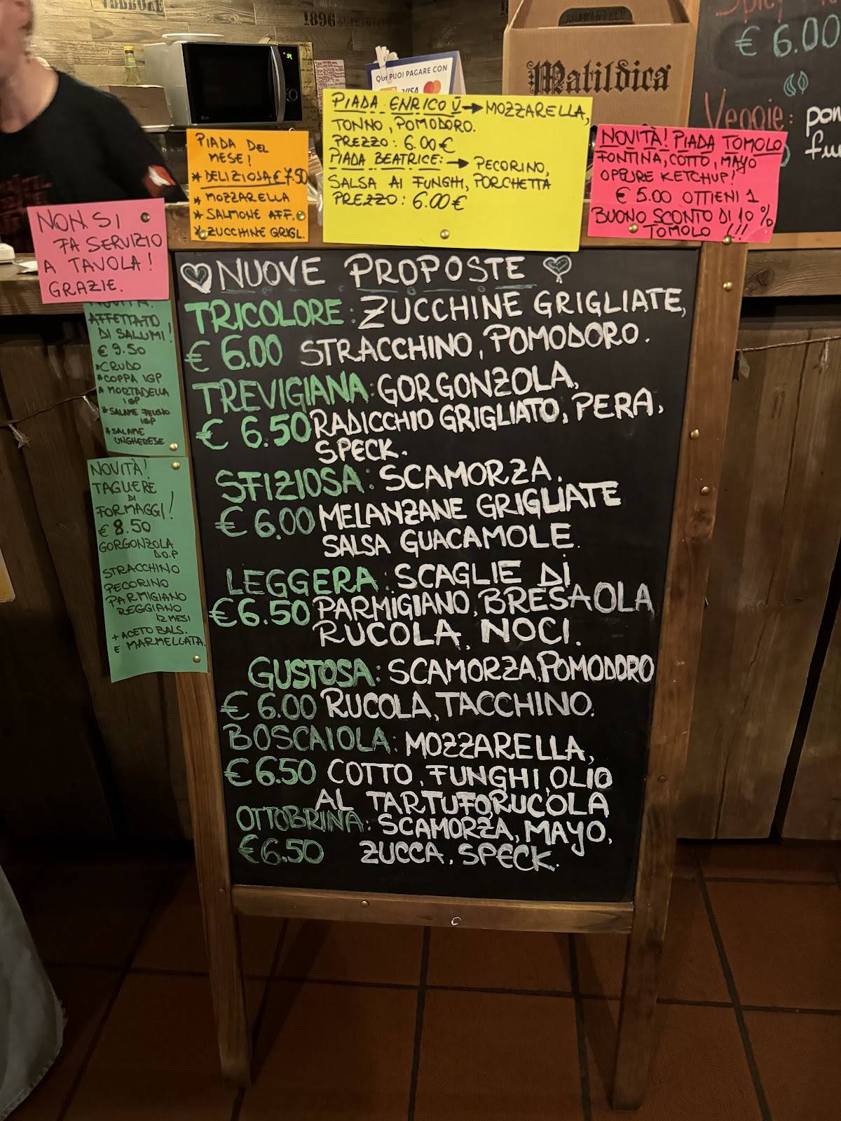 Menu di Piadineria & Beer Shop Matilde 