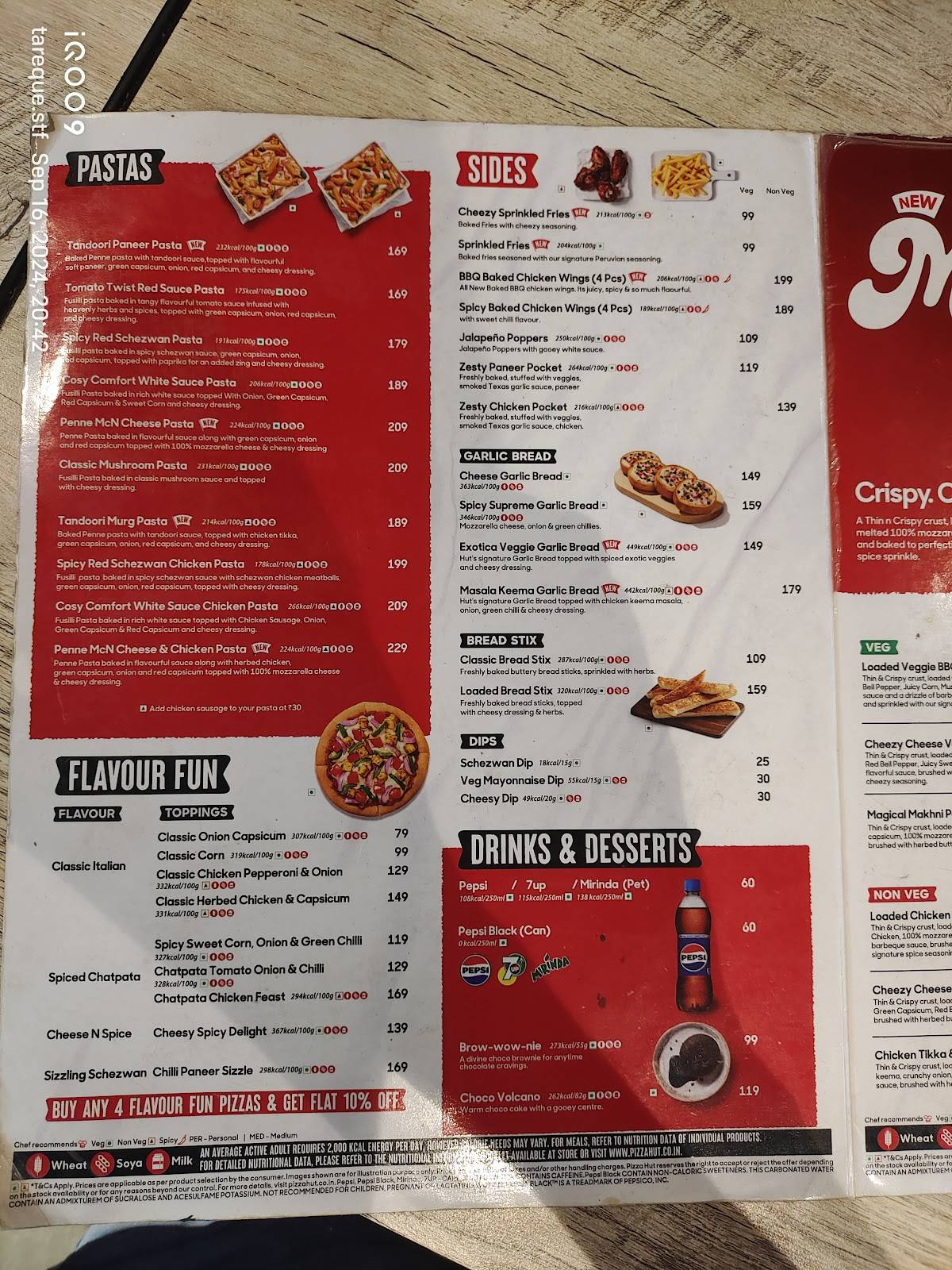 Pizza Hut Shivaji Nagar, Nanded menu