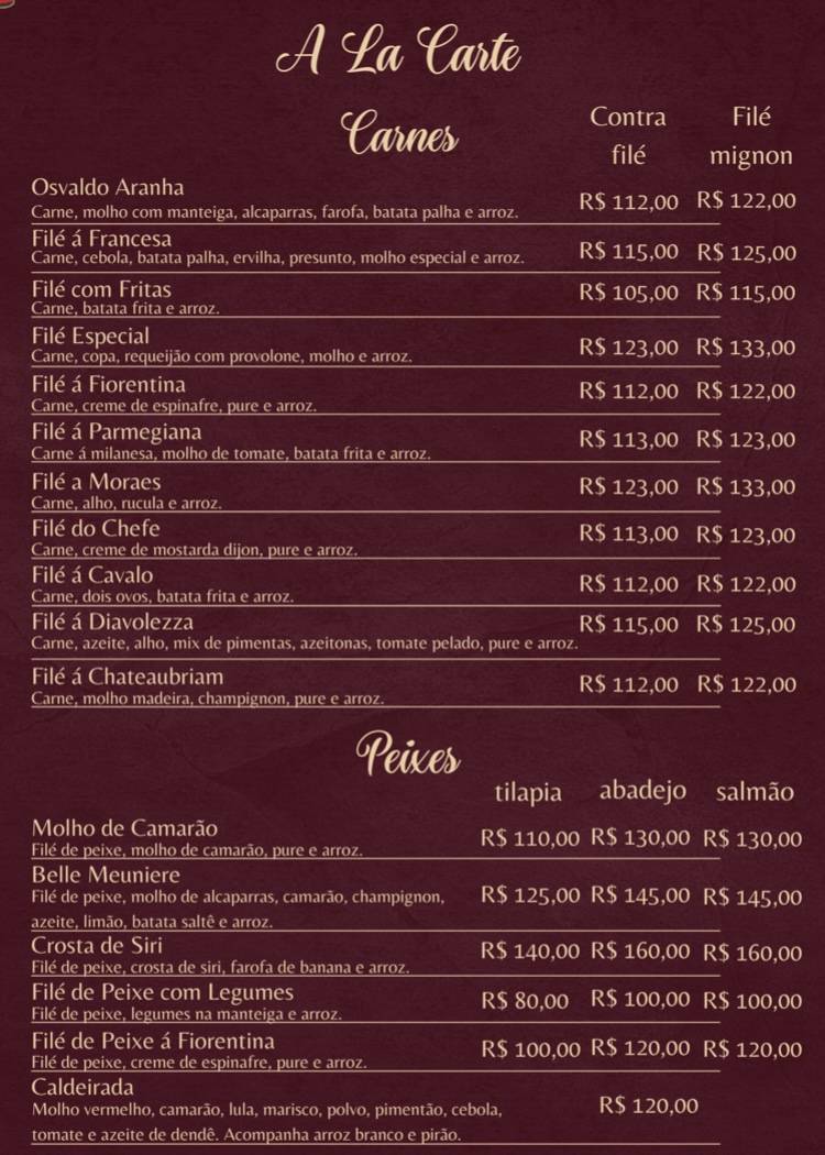 Pizzaria e Choperia Central cardápio