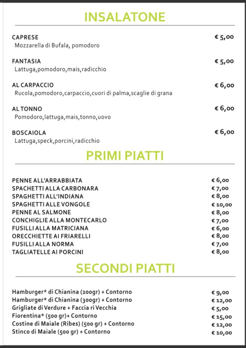 Menu di Il Ritrovo 