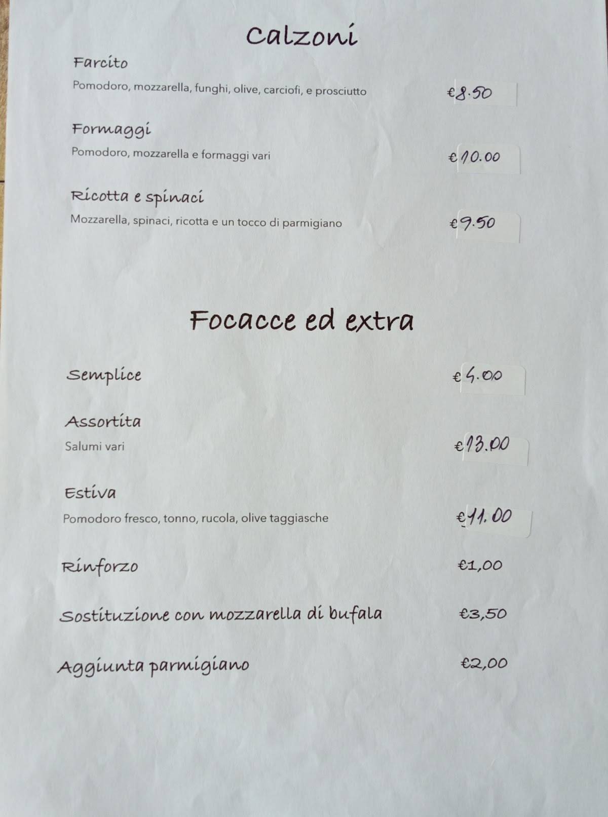 Menu di Pizzeria Lapislazzulo 