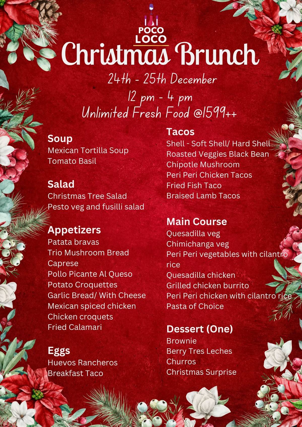 Poco Loco Tapas & Bar ,Khar menu