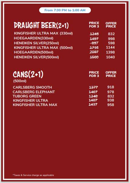 Pop Tate's R-City Mall menu