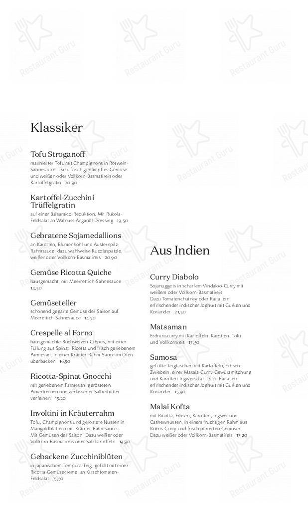 Prinz Myshkin dans Munich - Menu