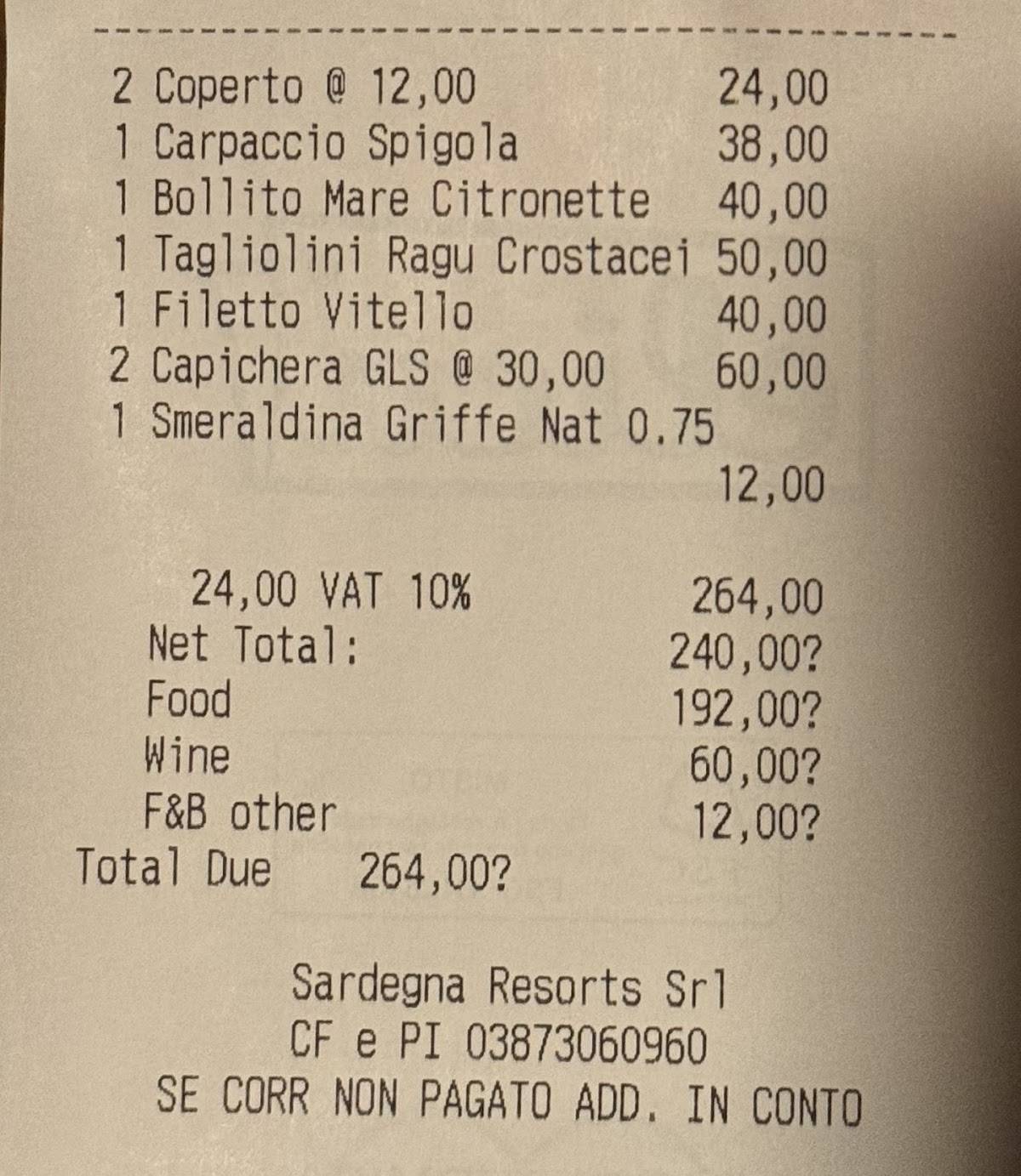 Menu di QuattroPassi al Pescatore
