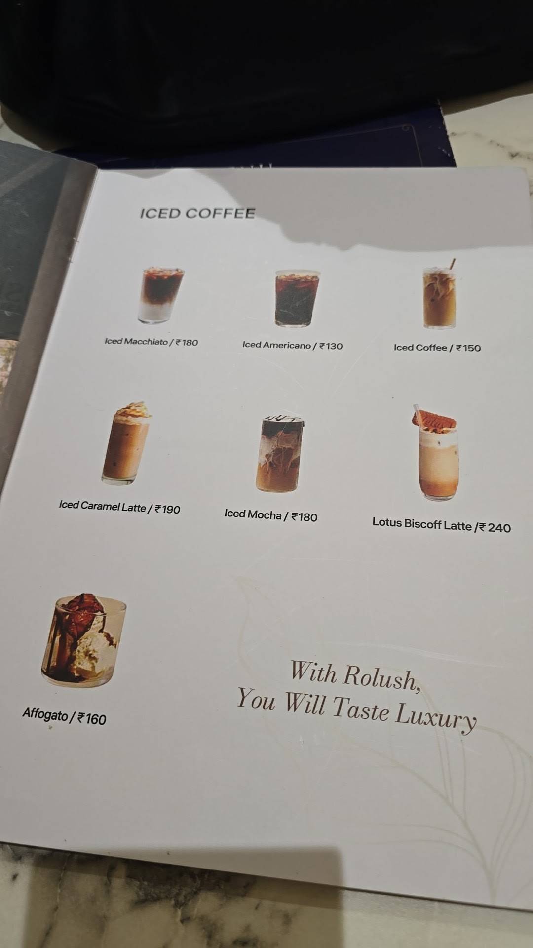 ROLUSH cafe pastries Kannur menu