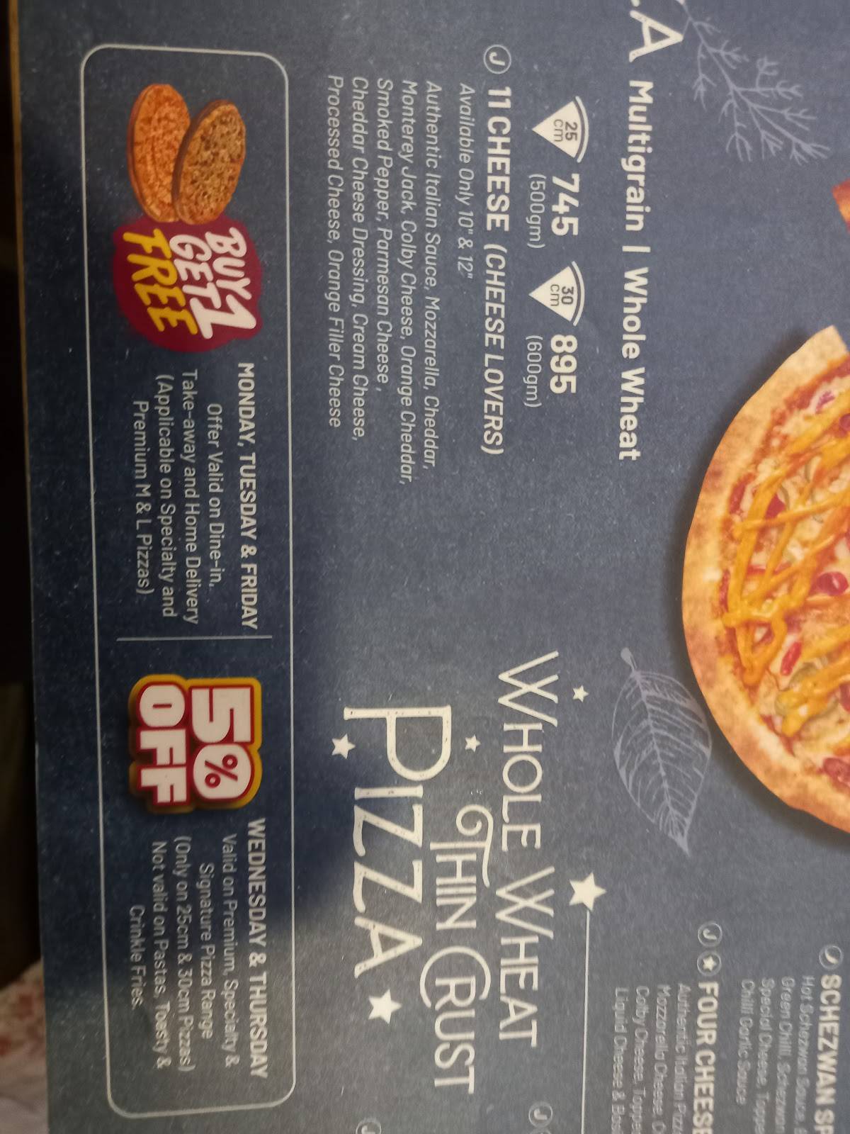 RP's Pizzeria Vijay Cross Road menu