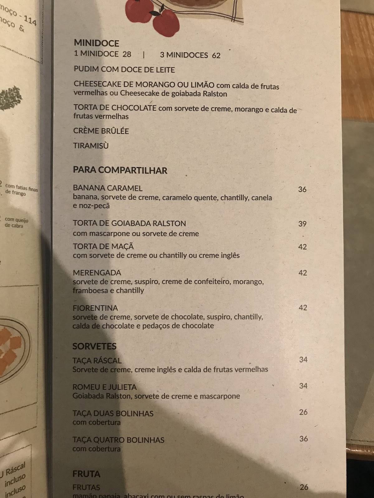 Ráscal Market Place cardápio