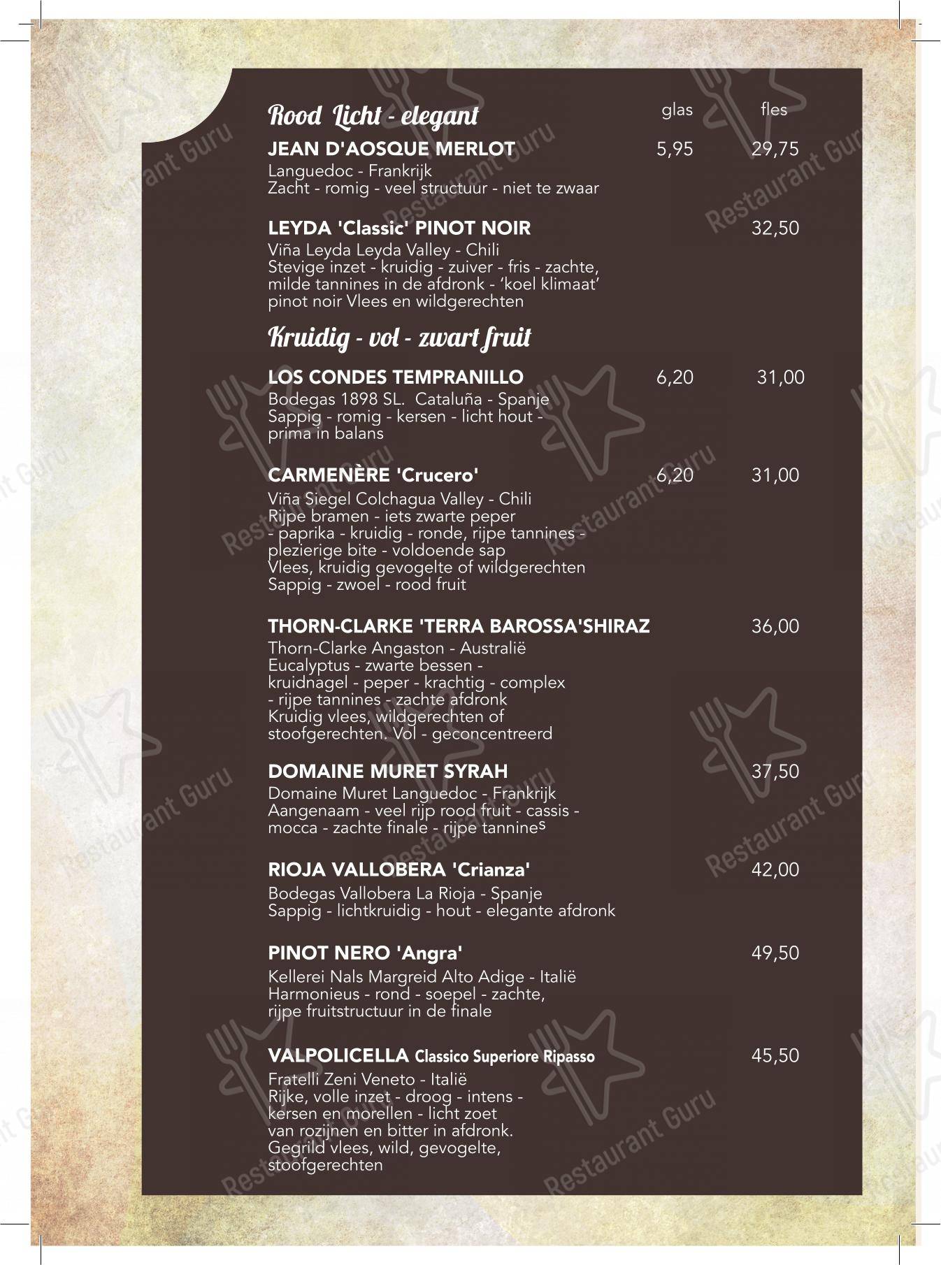 Restaurant Red Apple dans Breda - Menu