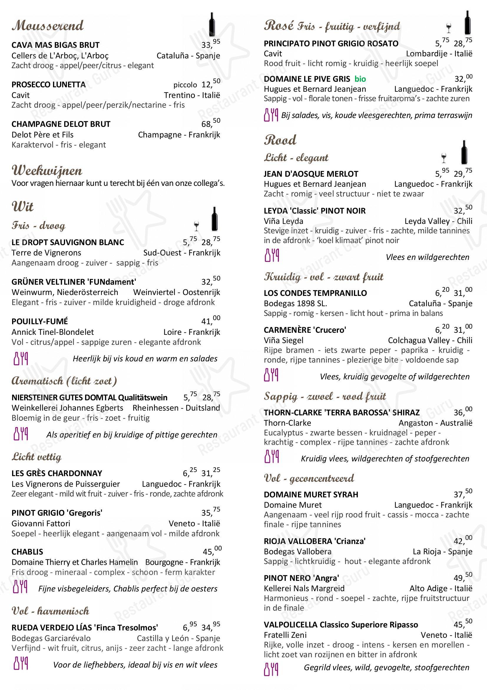 Menu pour Restaurant Red Apple - 菜单