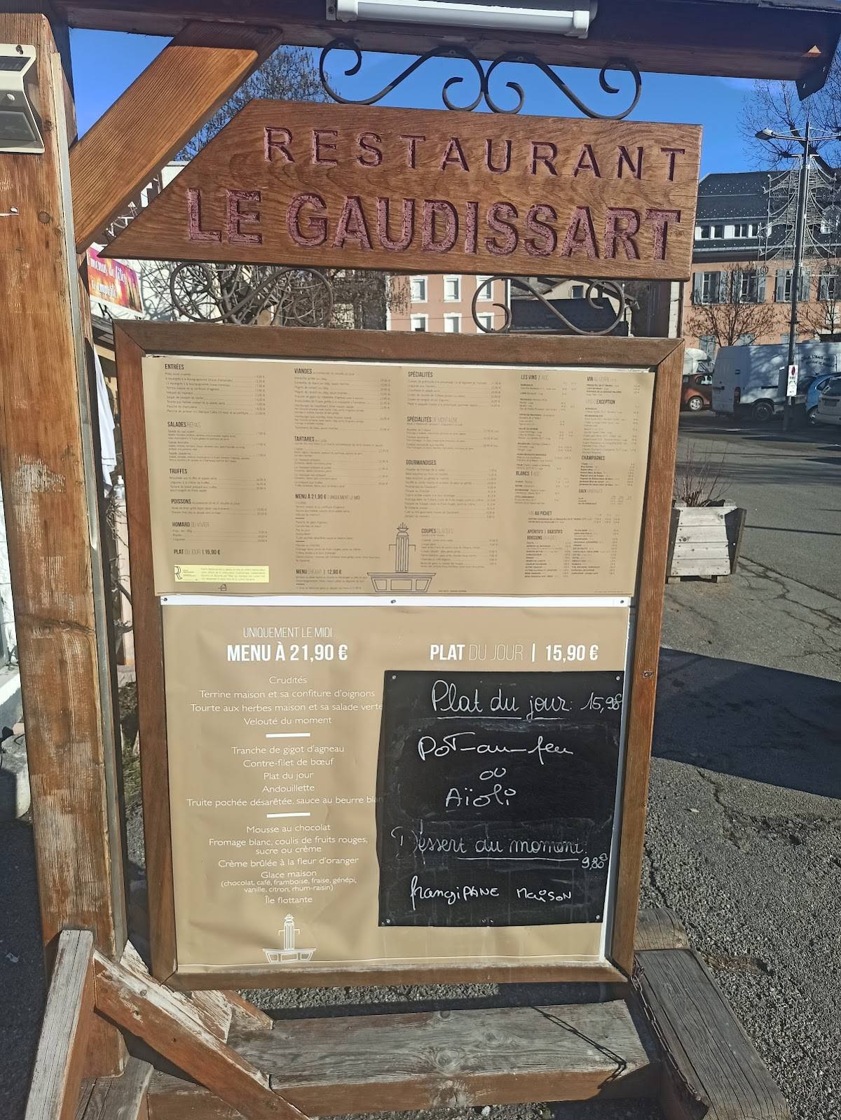 Menu de Restaurant Brasserie le Gaudissart