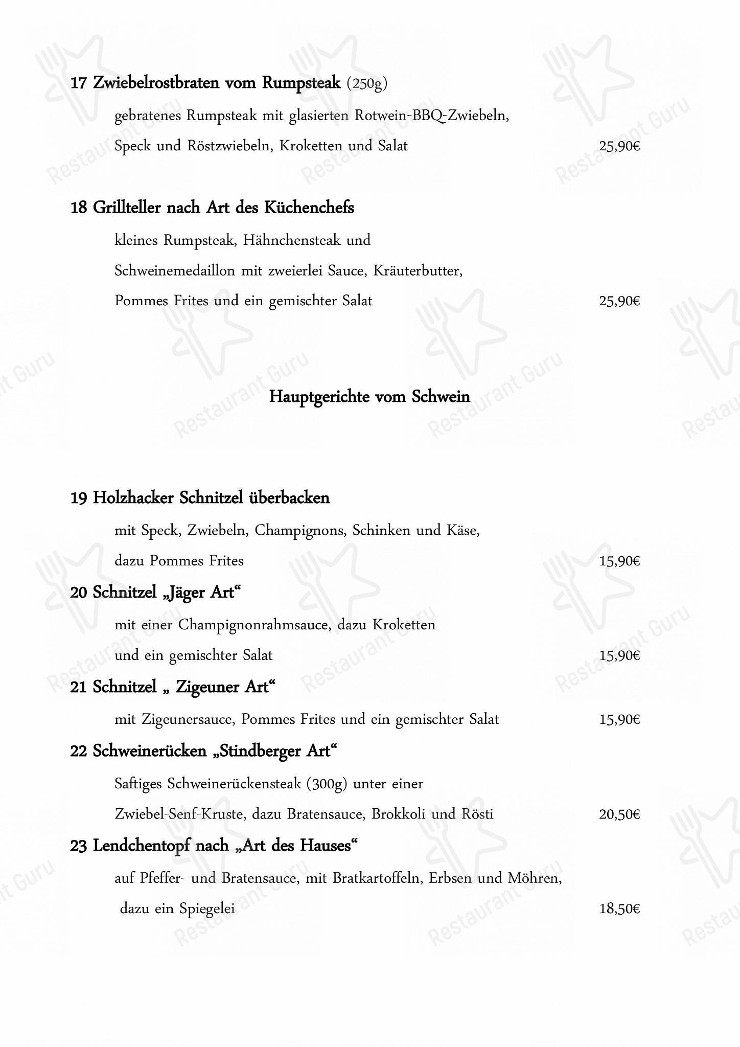 Menu pour Restaurant Deitmer - Основное меню
