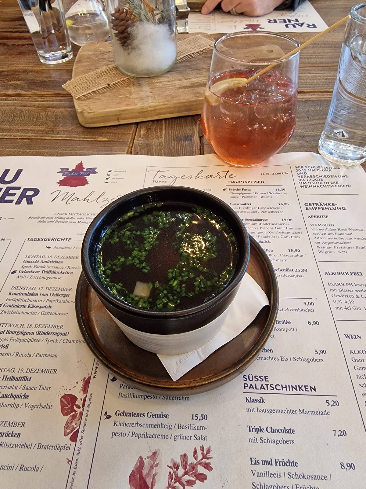 Menu de Restaurant Rauner