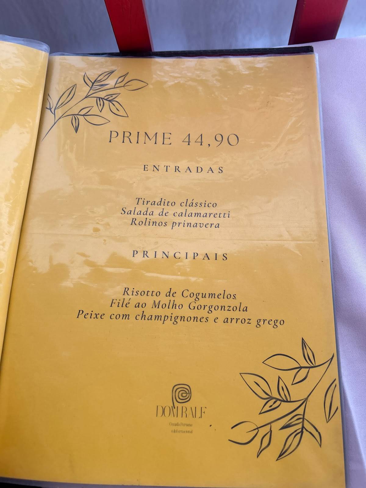 Dom Ralf Mistura Peruana cardápio
