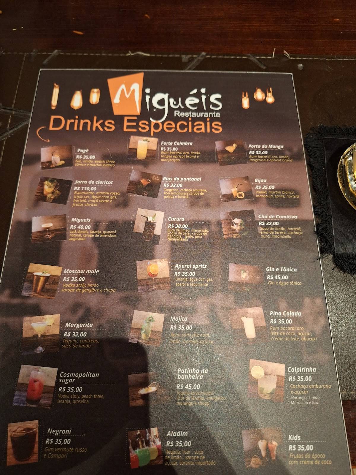 Restaurante Migueis cardápio