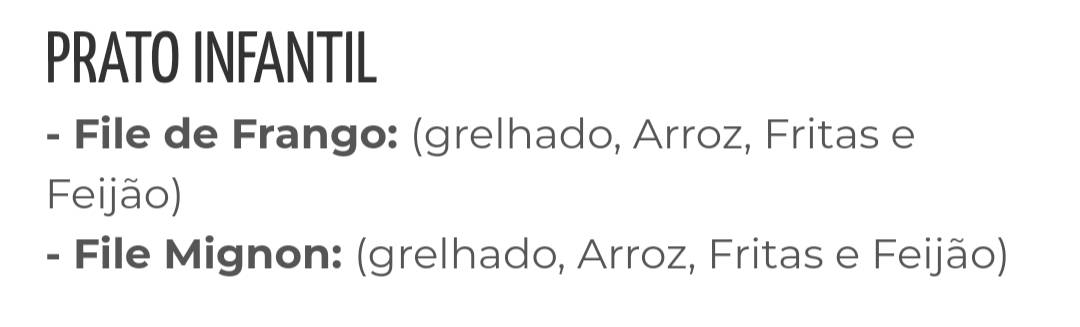 Restaurante Morro do Ronque cardápio