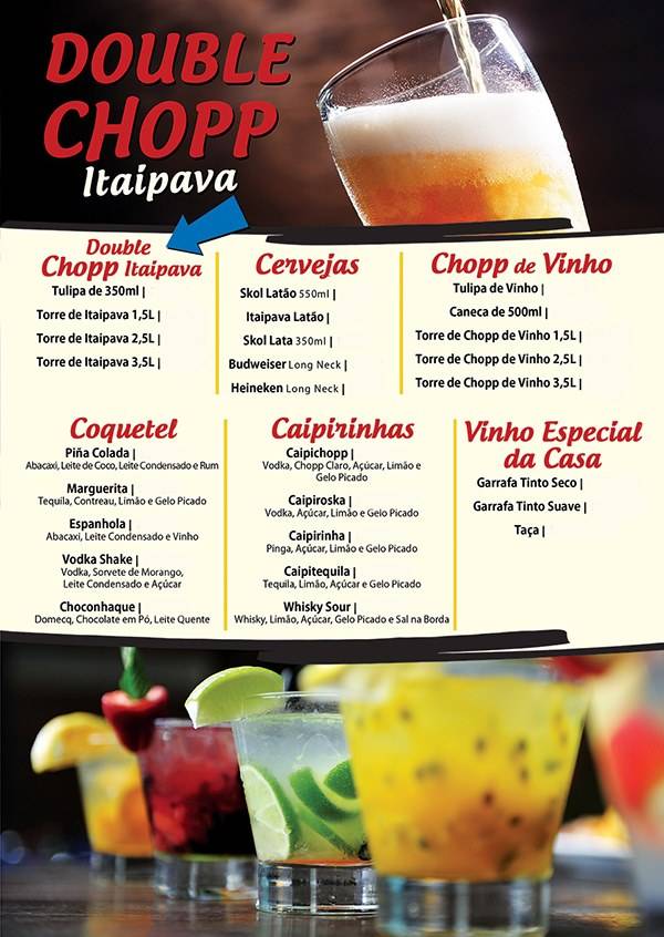 Restaurante Vieiras cardápio
