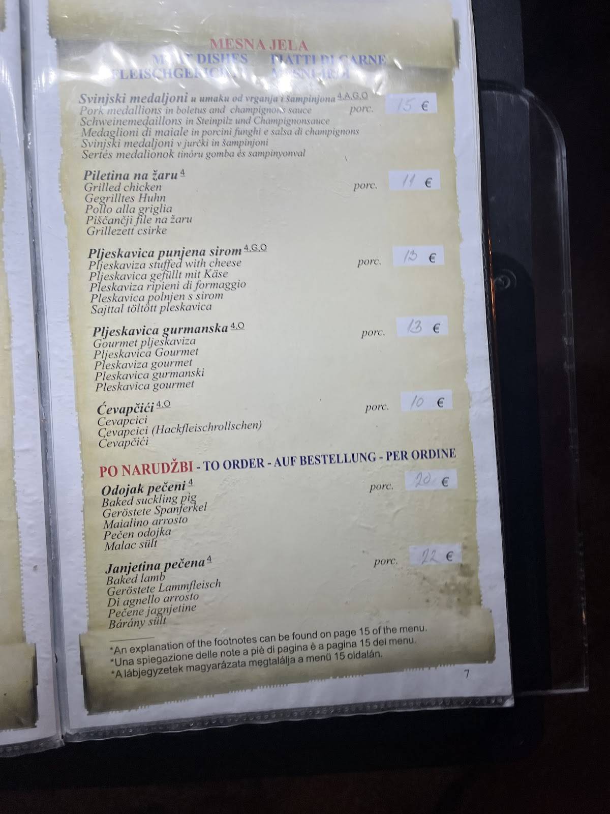 Menu di Restoran Kangarol 