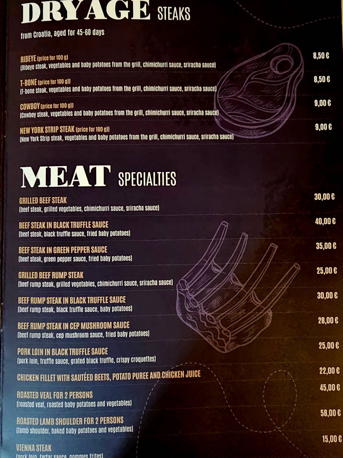 Menu di Restoran Marino 