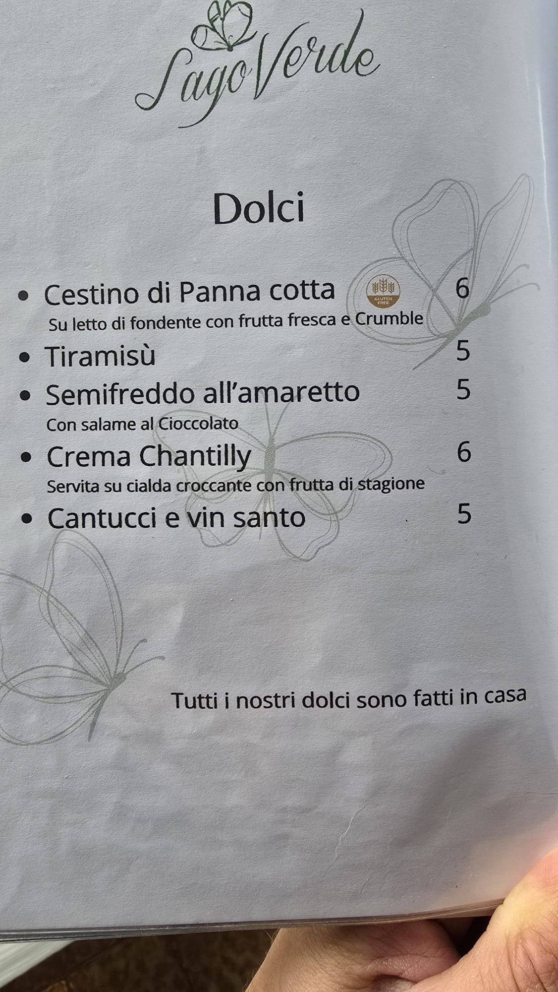 Menu di lago verde 