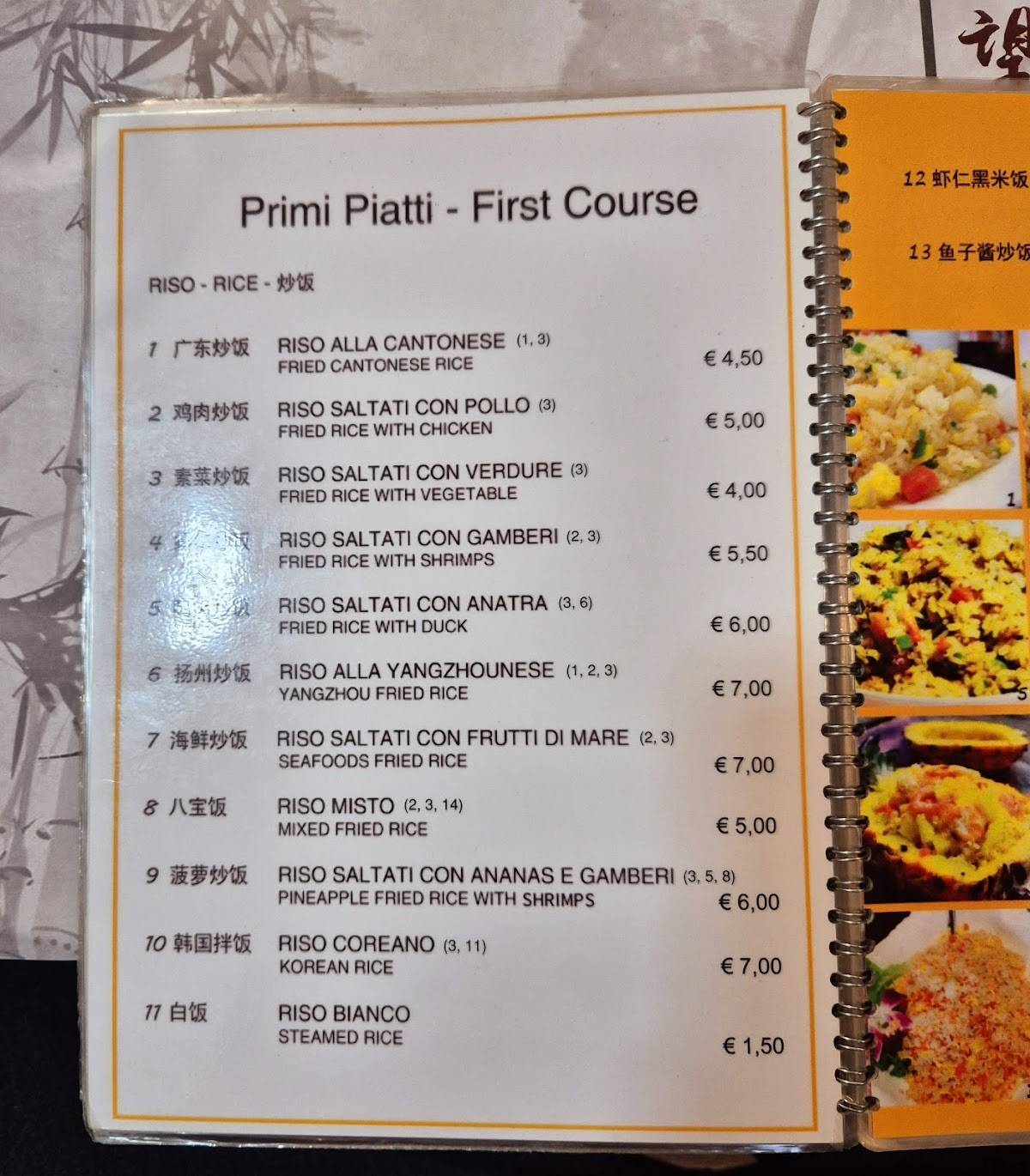 Menu di Ristorante Cinese Wang xiang lou 