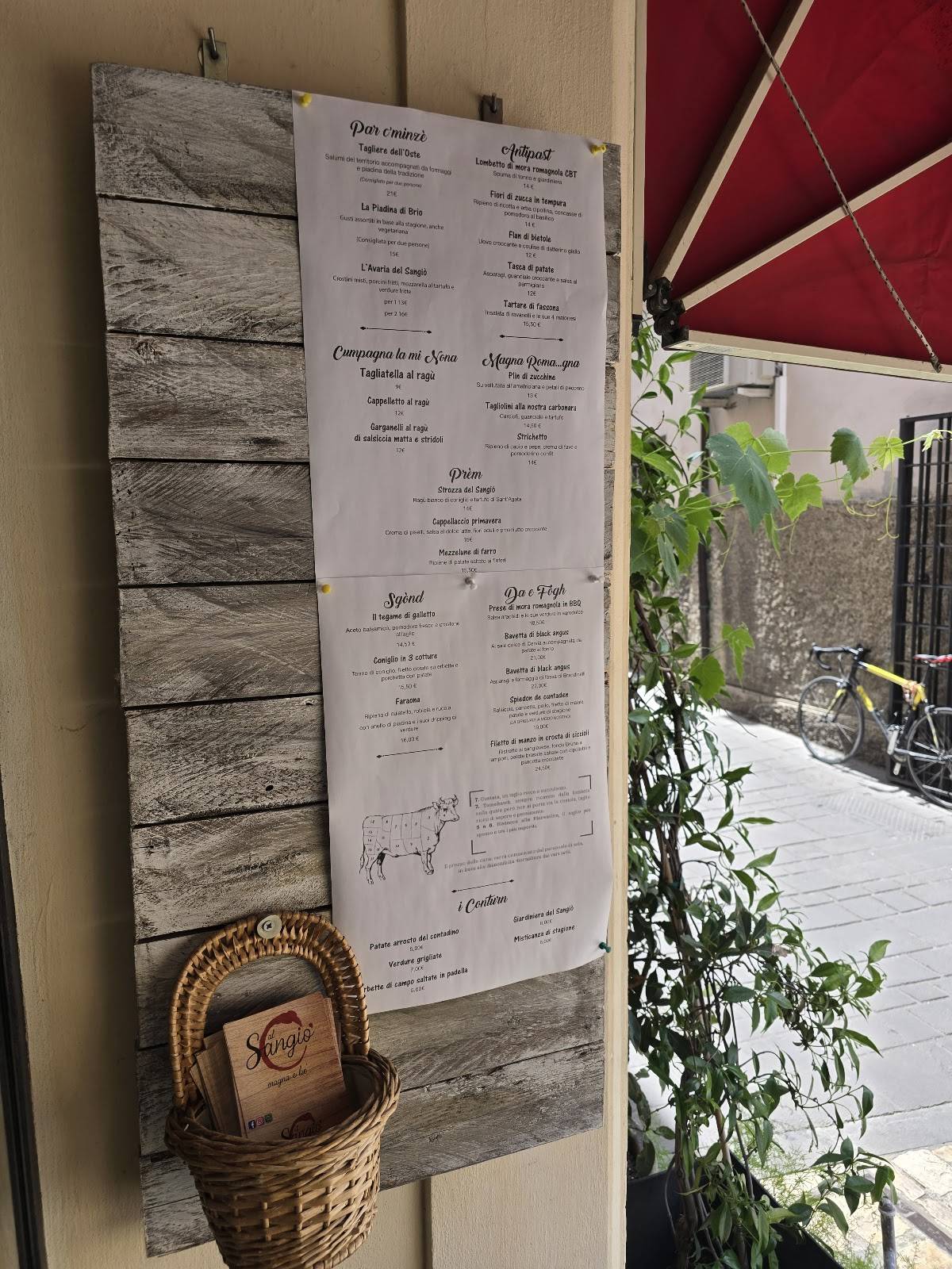 Menu di Al Sangiò - Magna e bè 