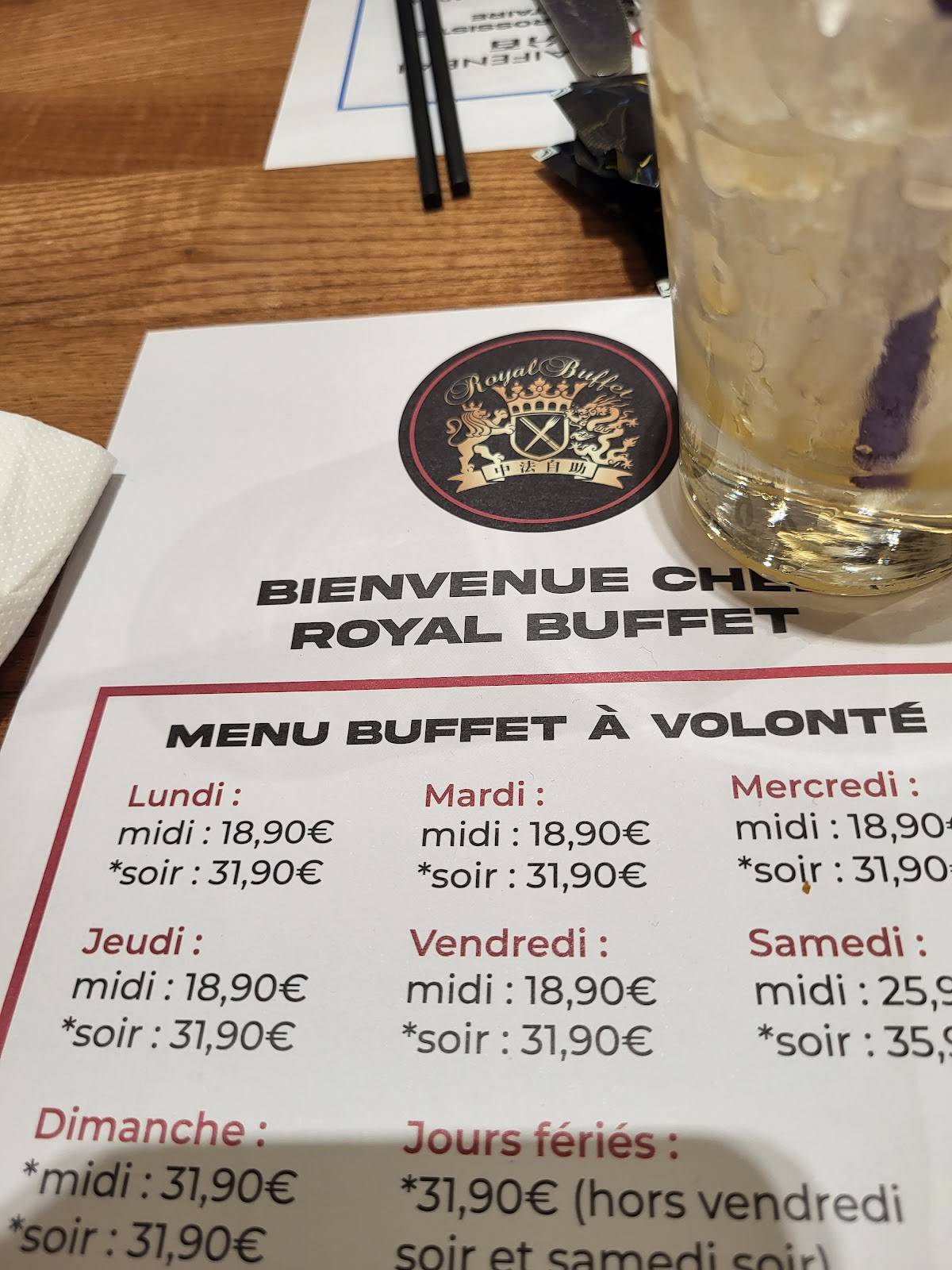 Menu de Royal Buffet Mérignac