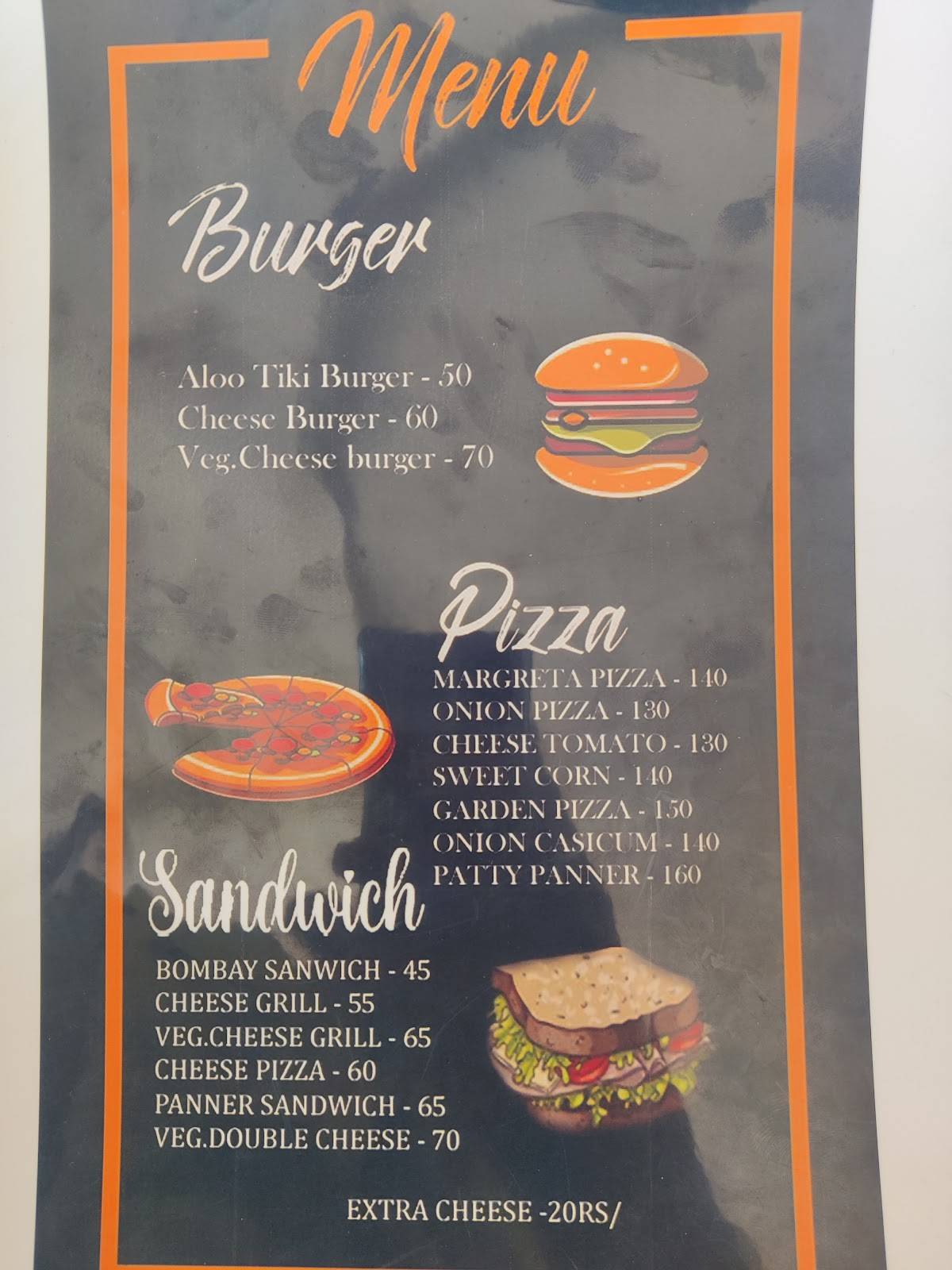 SHAKES & SNACKS menu