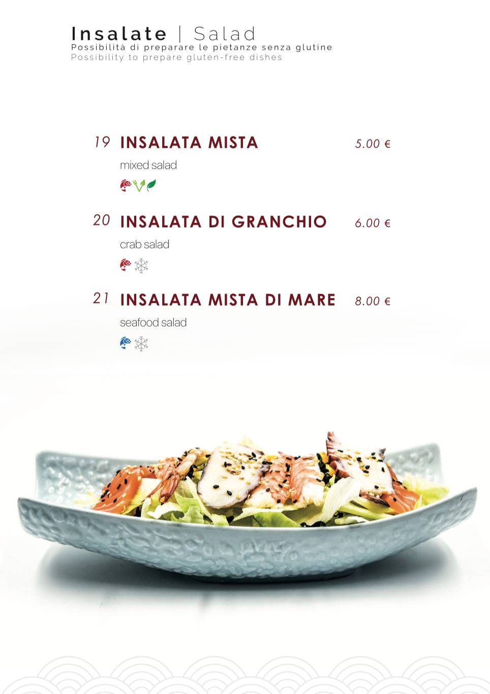 Menu di Samurai Sushi 
