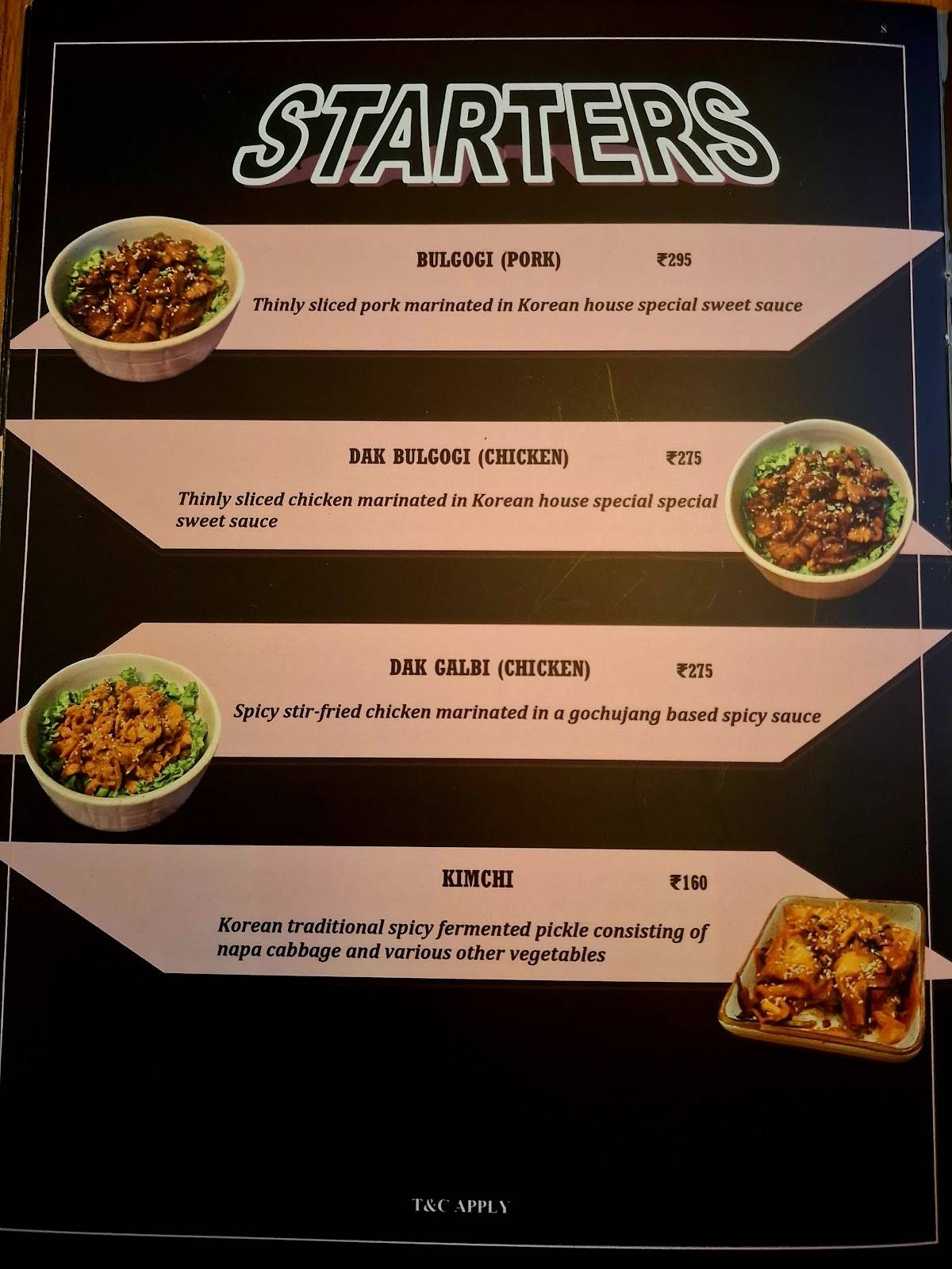 Scoody menu