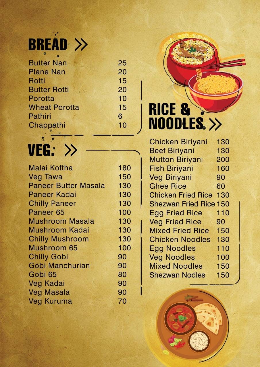 Shenzy Park menu