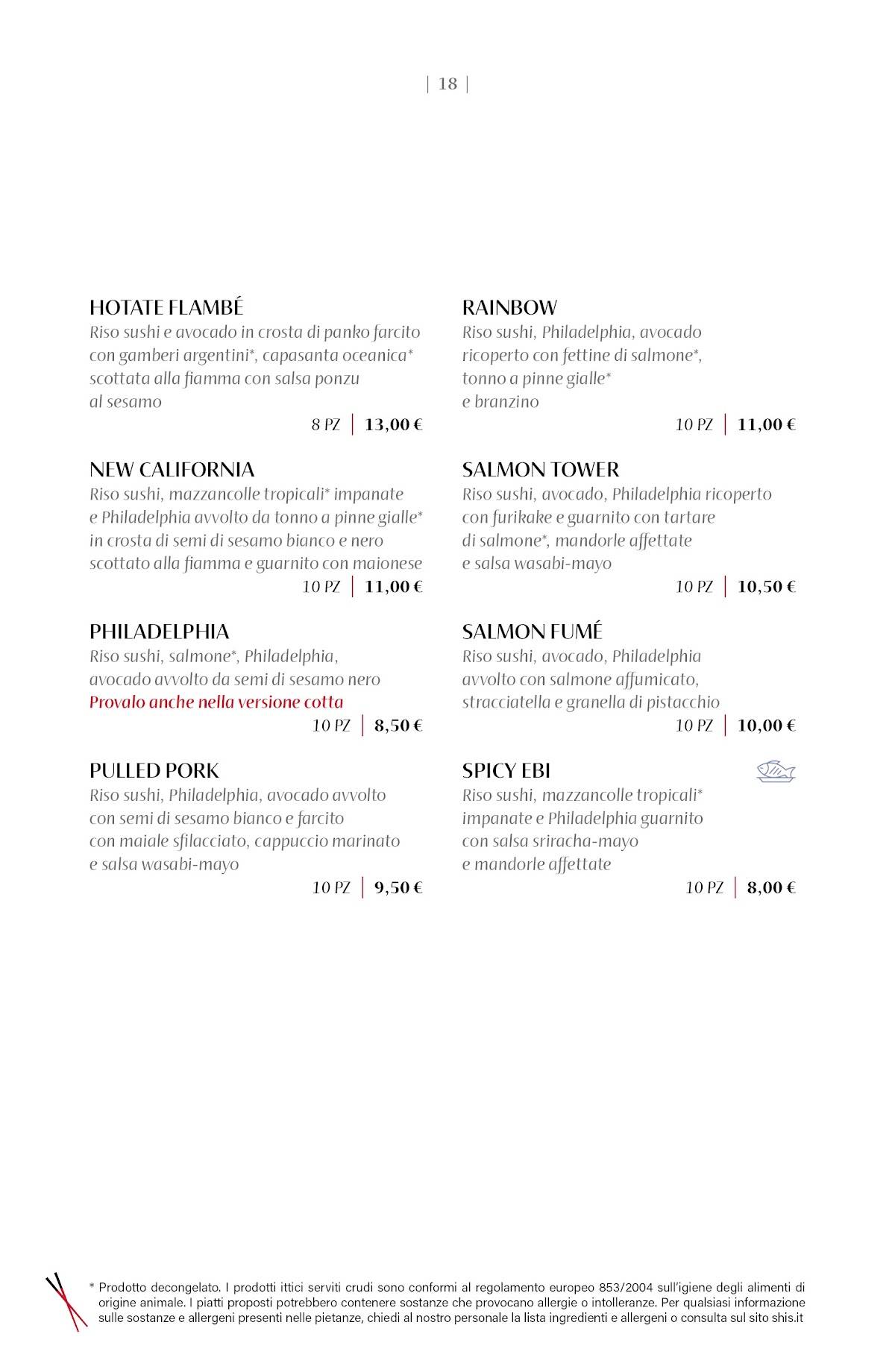 Menu di Shi's 