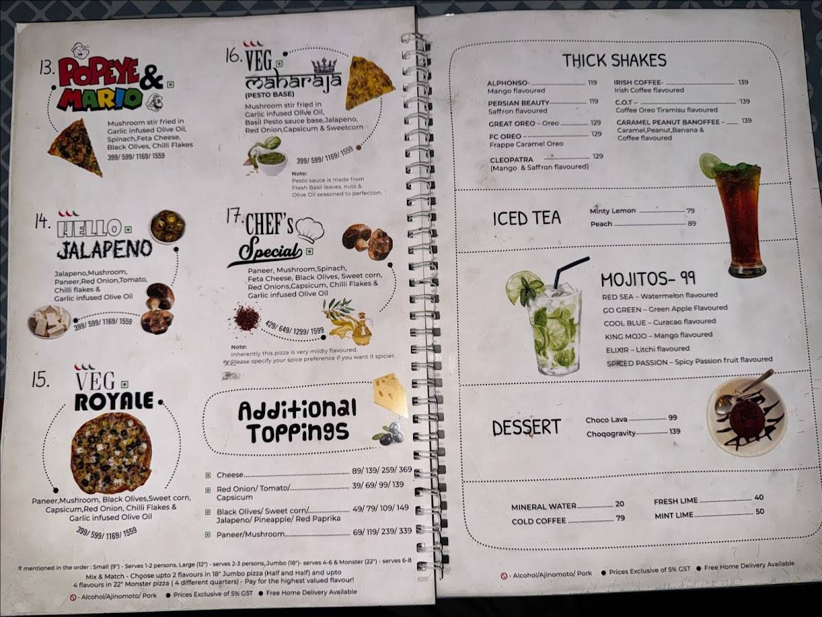 Sijis Pizza Street menu