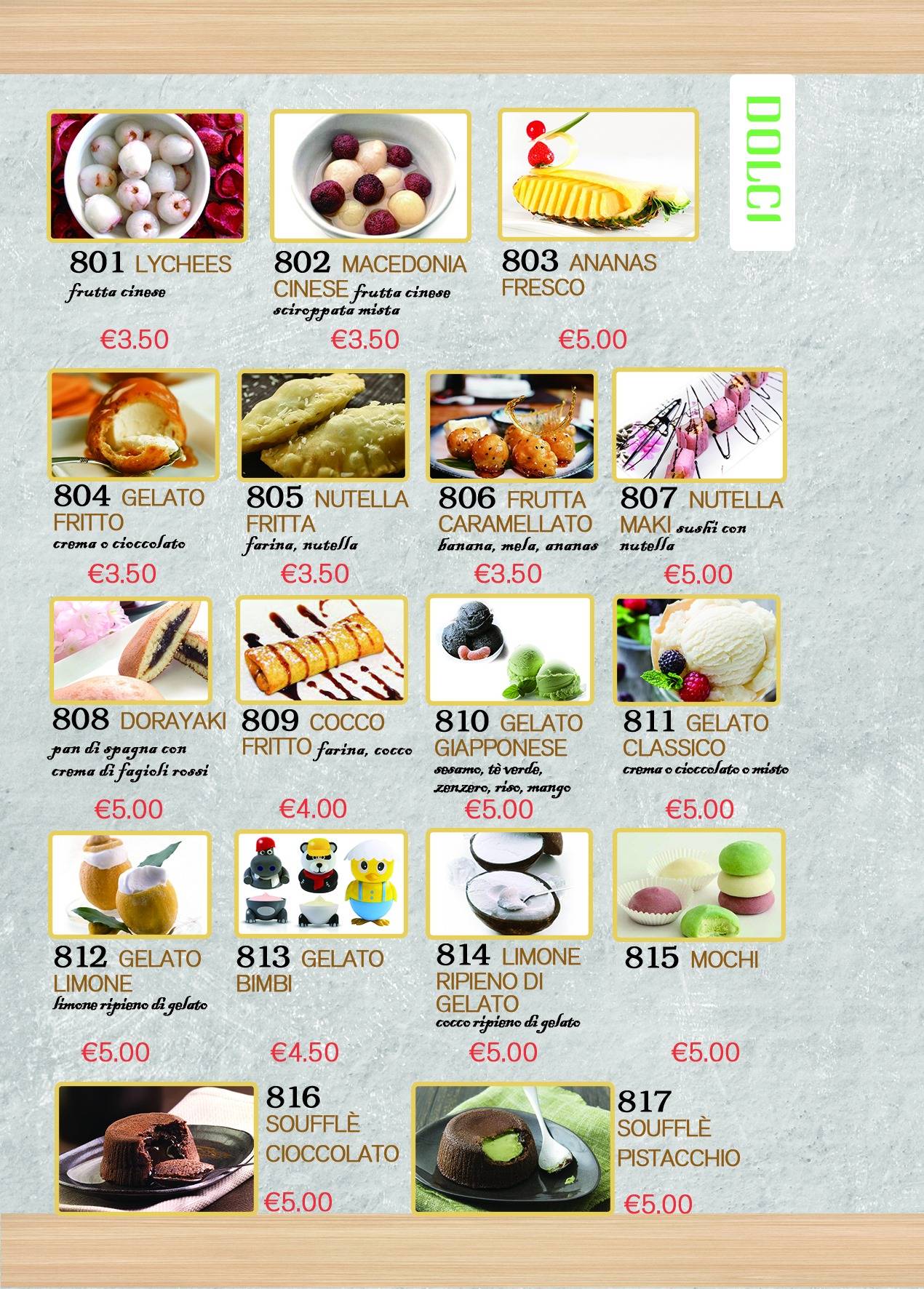 Menu di Ristorante Sushi Soya 