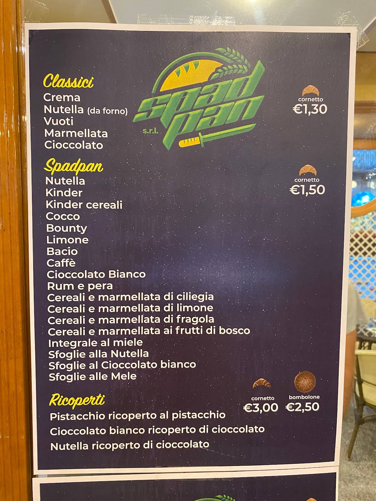 Menu di Spadpan 