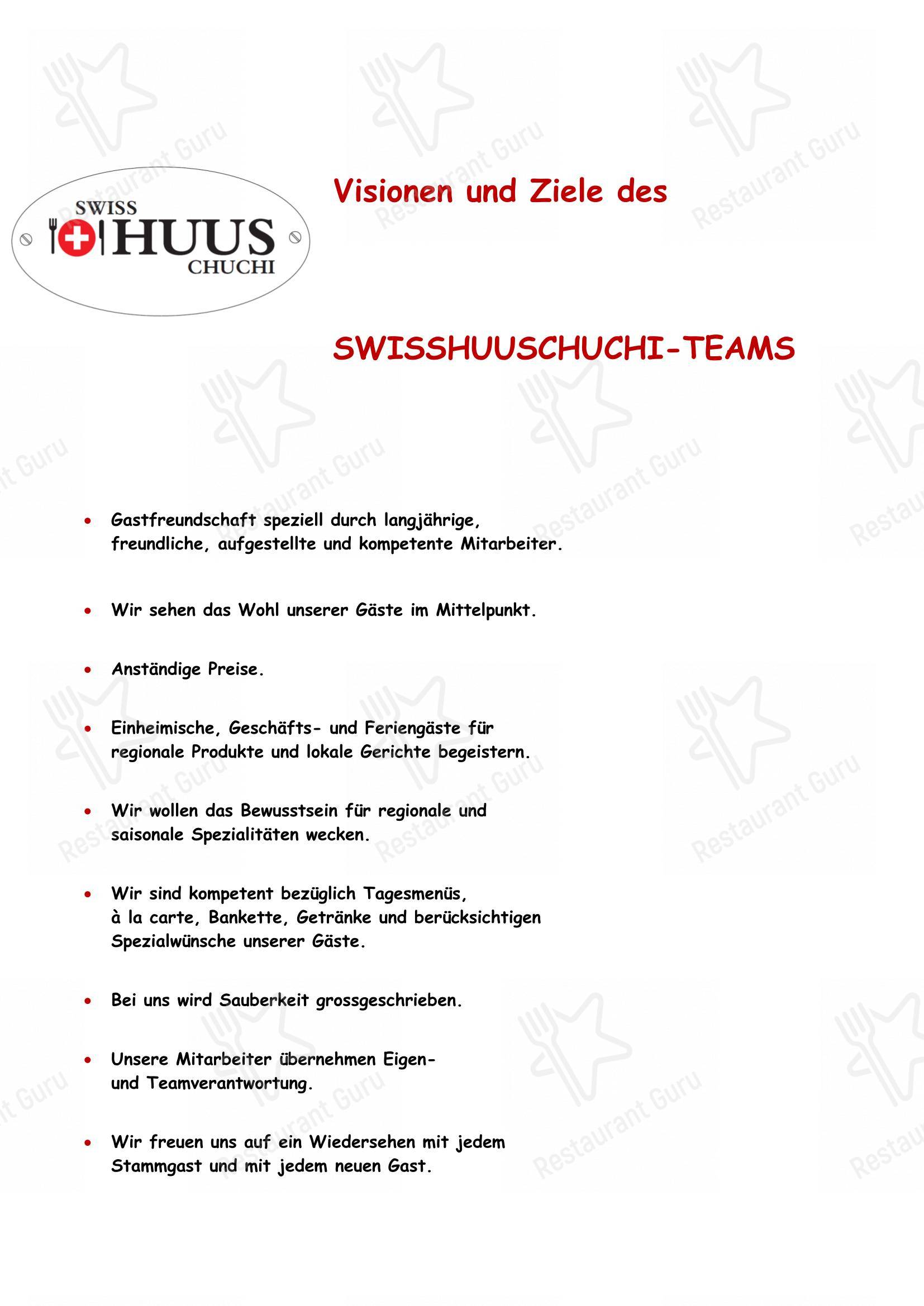 Menu bar per Restaurant Stählibuck ristorante