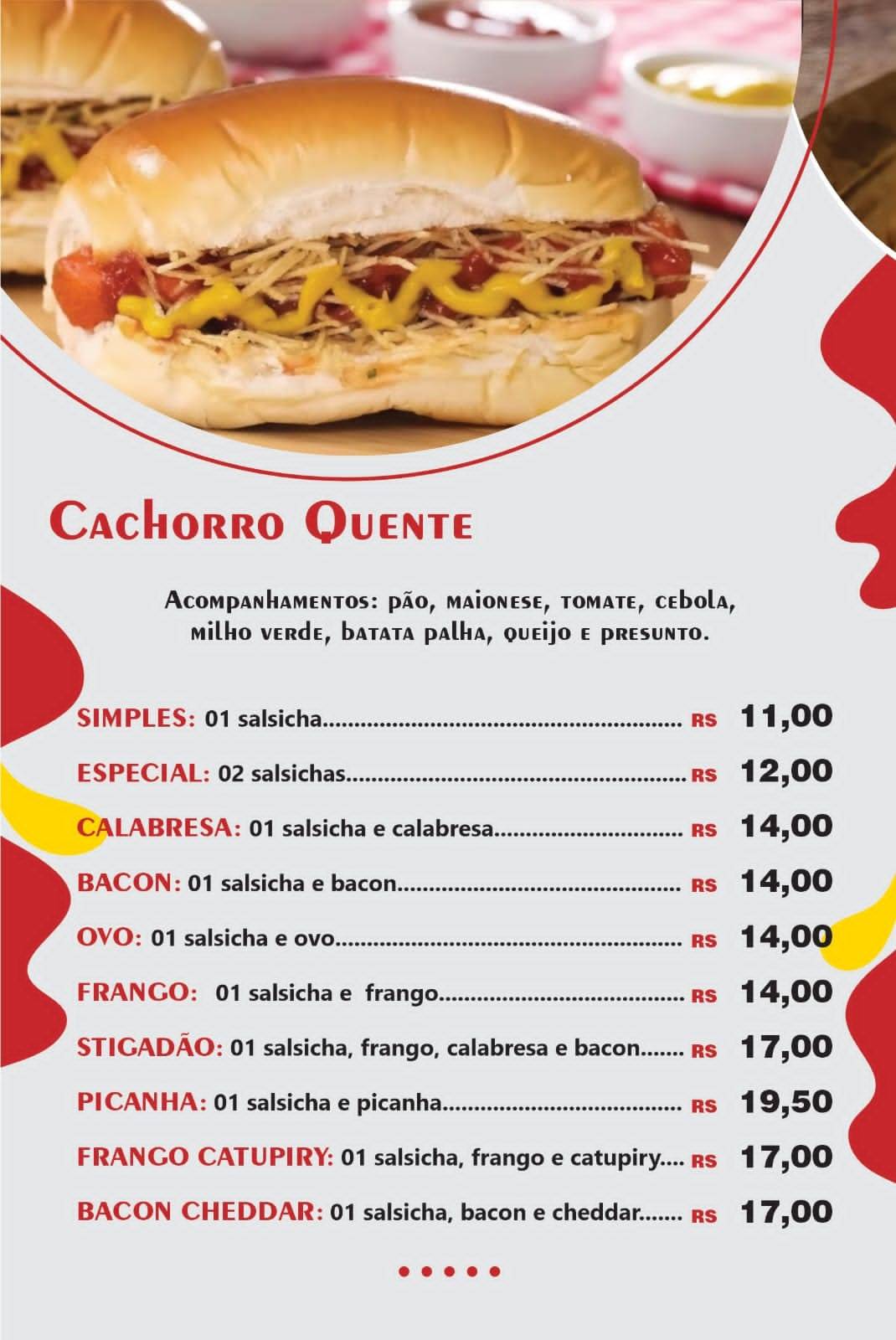 Stigadão Lanches E Pizzas Ronda cardápio