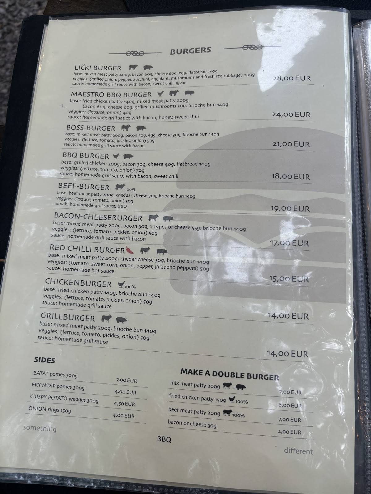 Menu di Street Food BBQ 