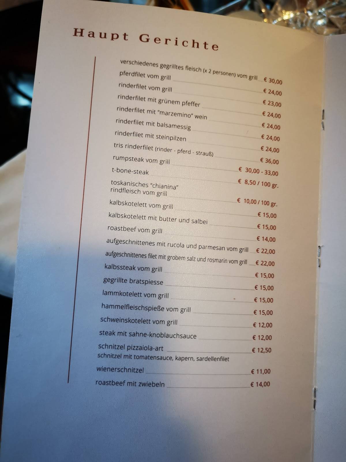 Menu di Surfer'S Grill 