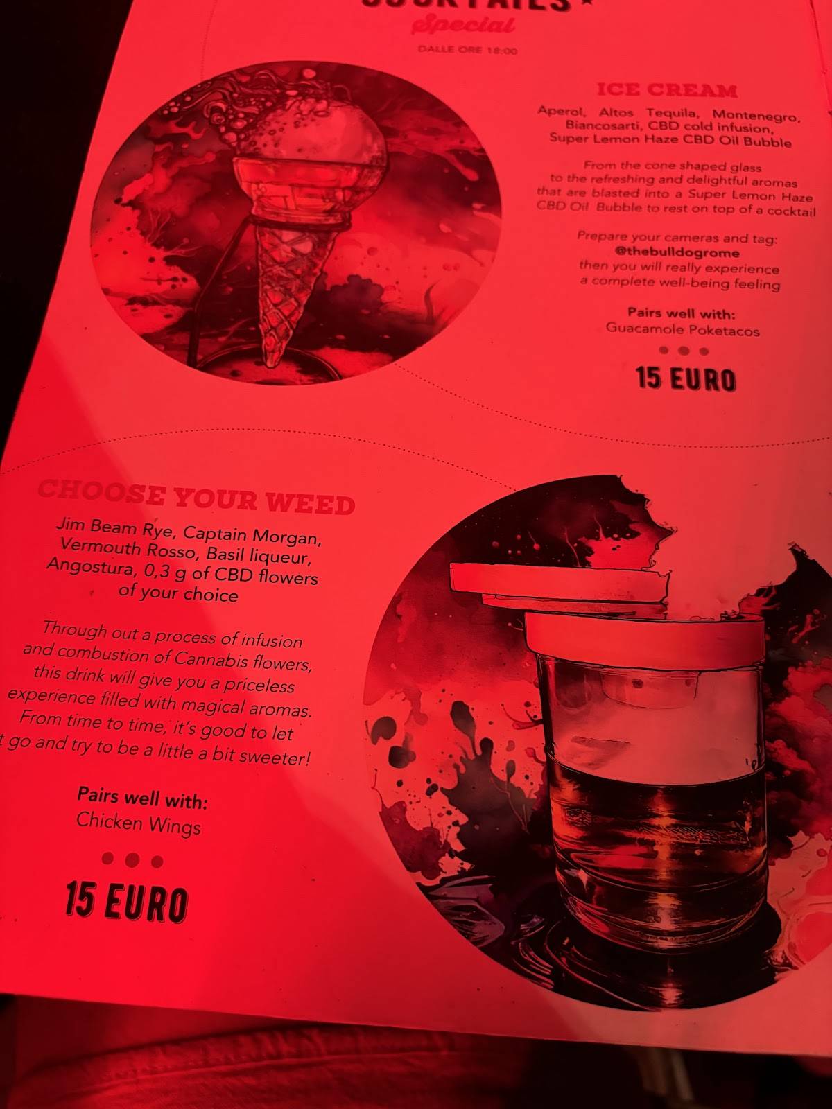 Menu di The Bulldog Rome 