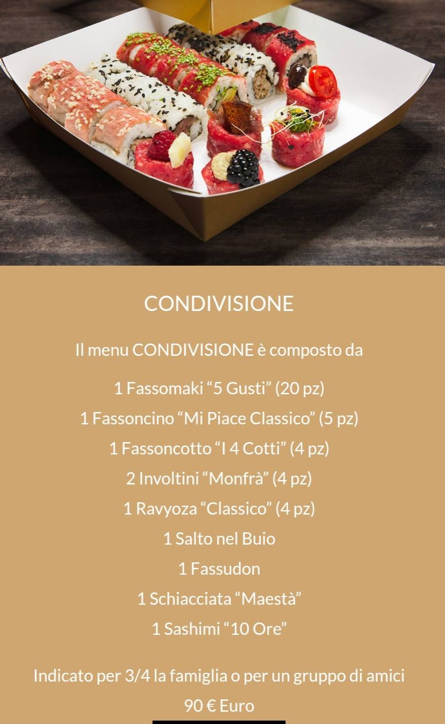 Menu di Fassushi Giardino