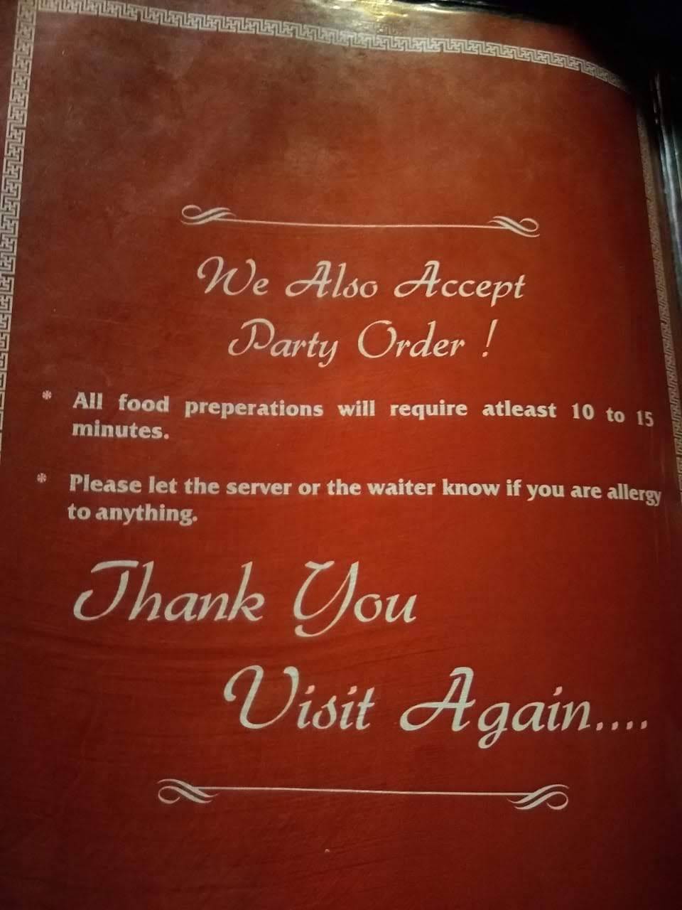 The HongKong Authentic Foods Chinese Restaurants in Kopar khairane menu