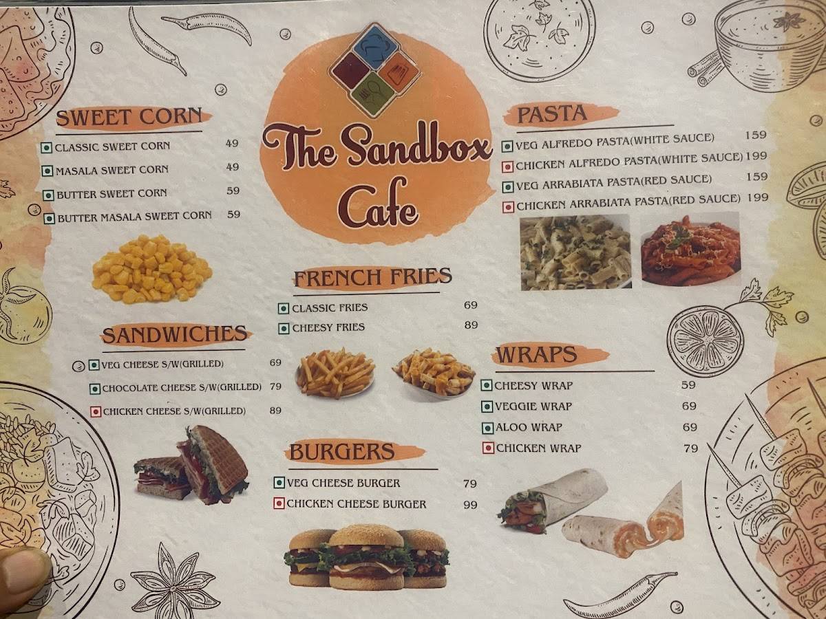 The Sandbox Cafe menu